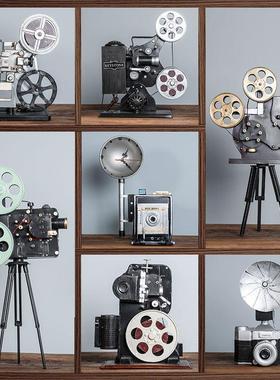 复古老式电影放映机摆件怀旧古董老物件上海民国模型道具软装饰品