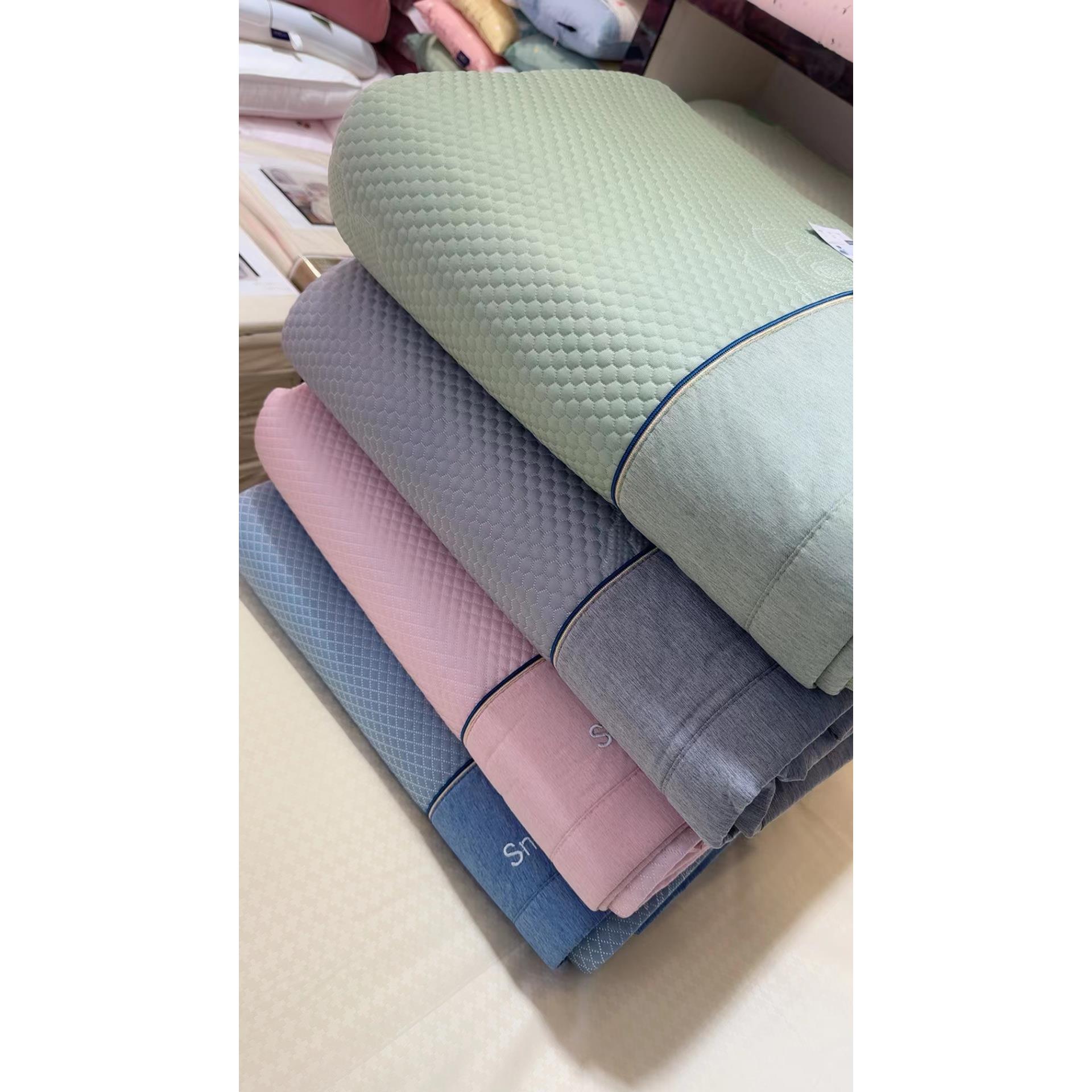 富爱家纺夏季新品冰豆豆冰丝席藤席三件套可水洗天丝面料透气抗菌