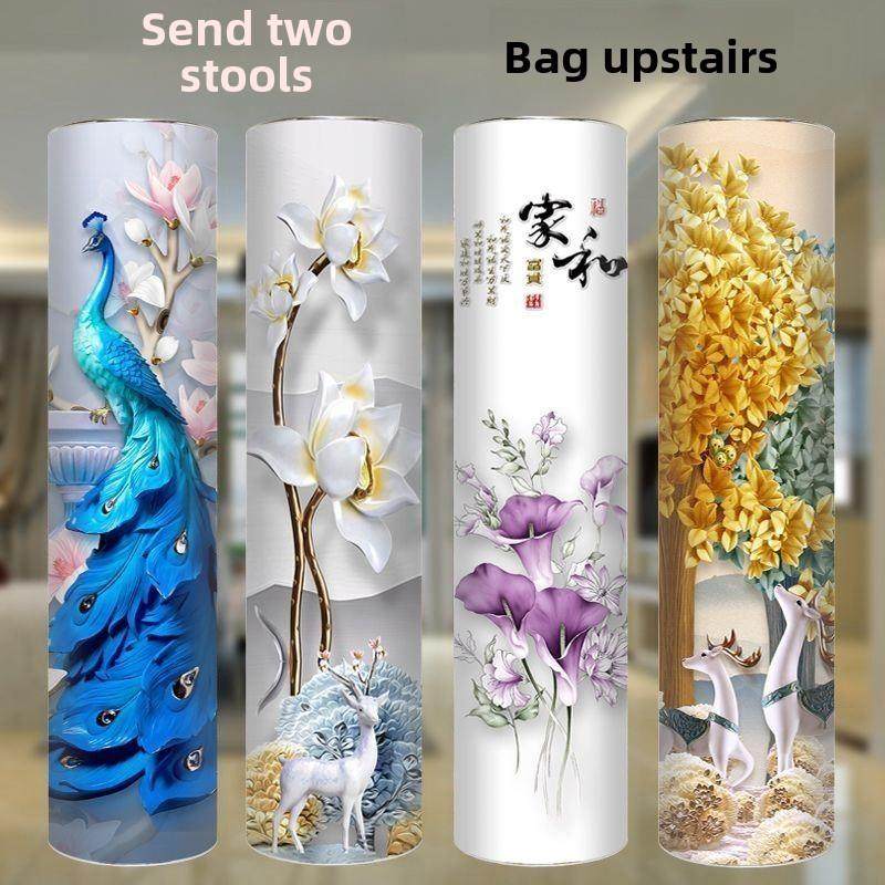 360创意圆形旋转鞋柜，简约现代多层圆柱鞋架，节省空间的大容量