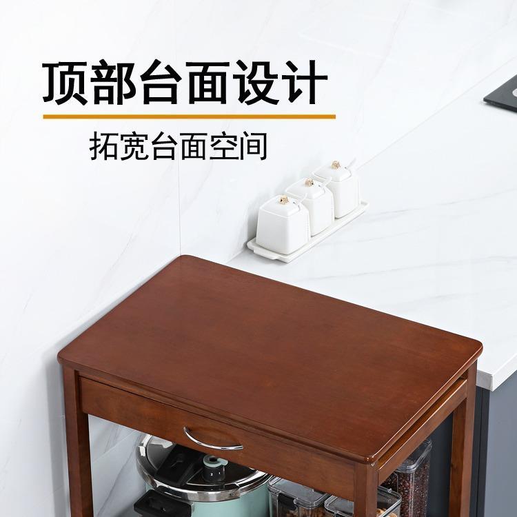 27IK实木厨房微波炉置物架落地多层烤箱架子客厅家用书架收纳储物