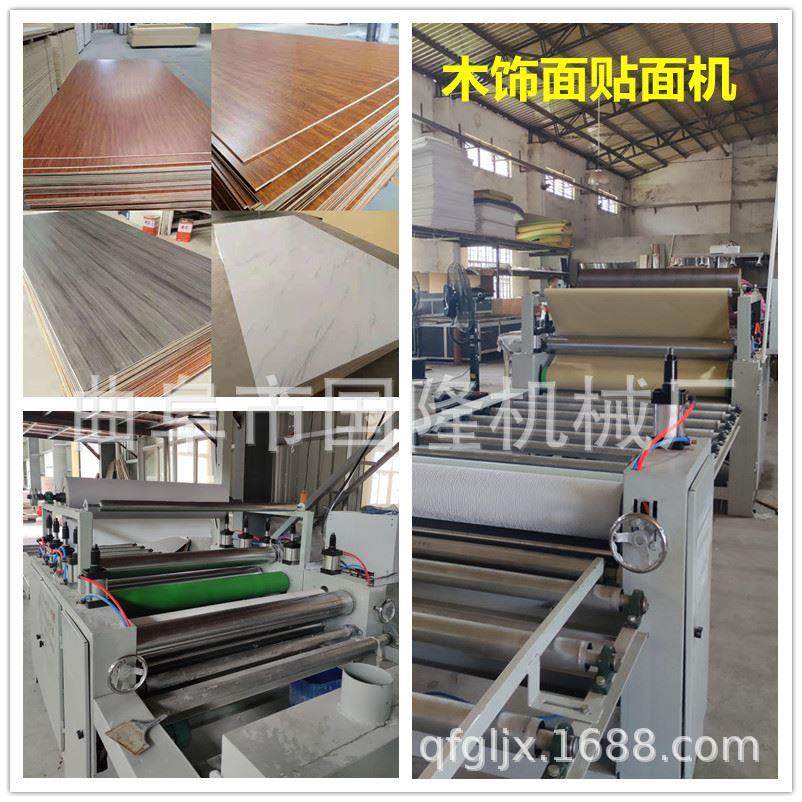 竹木纤维板木饰面贴面机 PVC发泡板贴纸机 RUR热熔胶贴面机