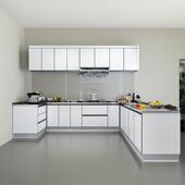 上海 上门拆旧翻新定制304食品级不锈钢台面厨房家用晶钢整体整体