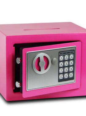 桌面可锁储铁盒小迷你安全珠宝零钱储物盒储蓄密码盒储物盒