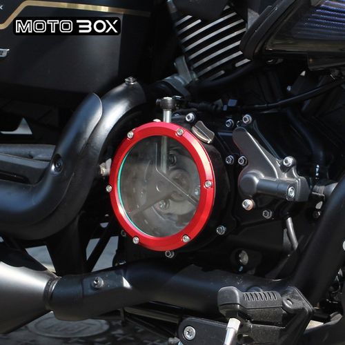 钱江闪400改装透明离合盖摩托车发动机边盖铝合金侧边Z装饰盖配件