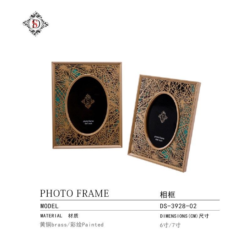 美式轻奢复古相框摆台创意婚纱照相N框客厅卧室黄铜相框,家居饰品,装饰摆件,淘宝优惠券,粉丝福利购,淘宝优惠卷