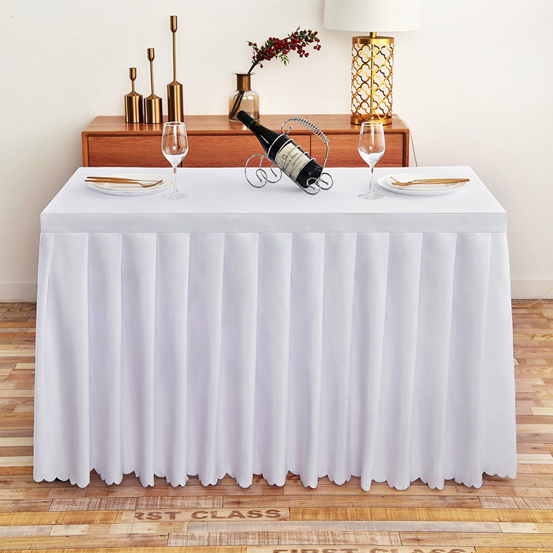 定制会议桌布长方形商务桌裙签到台裙长I条桌套桌罩办公室活动台