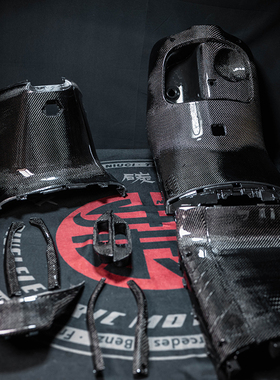 九号电动车E100/E200P/E70c/AE80c/E90改装斜纹碳纤维车壳黑件pp