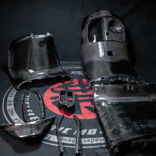 九号电动车E100/E200P/E70c/AE80c/E90改装斜纹碳纤维车壳黑件pp