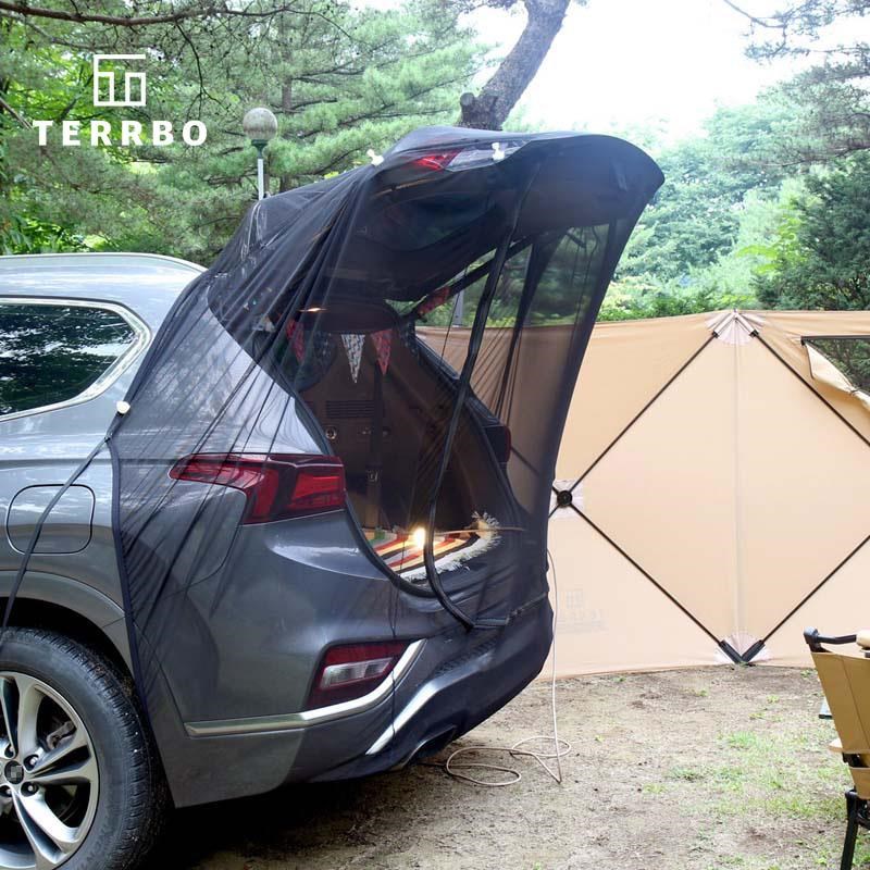 TERRBO自驾游车后门SUV汽车后备箱纱窗尾R门蚊帐防蚊网纱窗帘