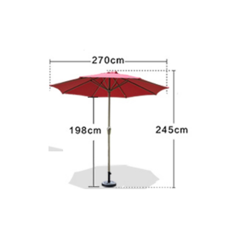 臻远一桌四椅80ucm圆桌2.7米铁中柱伞