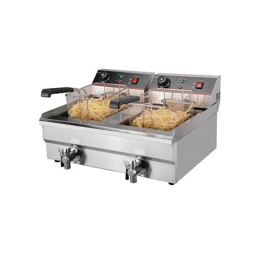 油炸锅商用电炸炉煤气炸串x机炸薯条燃气单缸双缸油锅子油条机