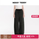 TEDDY25年冬季 新款 时尚 NOISY 潮流暗调豹纹女士抽绳加绒休闲长裤