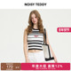 TEDDY25年夏季 新款 复古经典 NOISY 条纹女士圆领背心时尚 休闲百搭