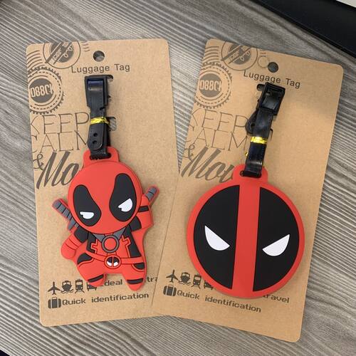 漫威死侍Q版可爱登机托运行李牌