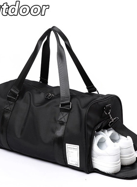 德国旅行包大容量干湿分离训练健身包黑色户外男女通用手提运动包