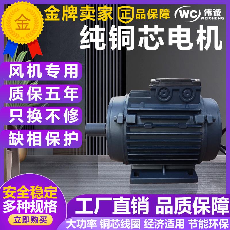 负压风机电机专用马达纯铜线圈工业排气扇电机工厂养殖场风机配件