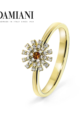 【新年礼物】DAMIANI玳美雅 小雏菊18K金水晶钻石戒指女