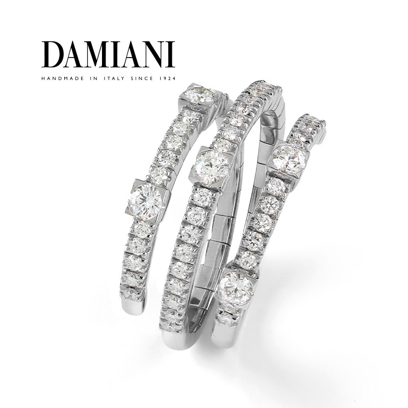 DAMIANI/玳美雅 Lorenzo系列18K白金钻石戒指钻戒女