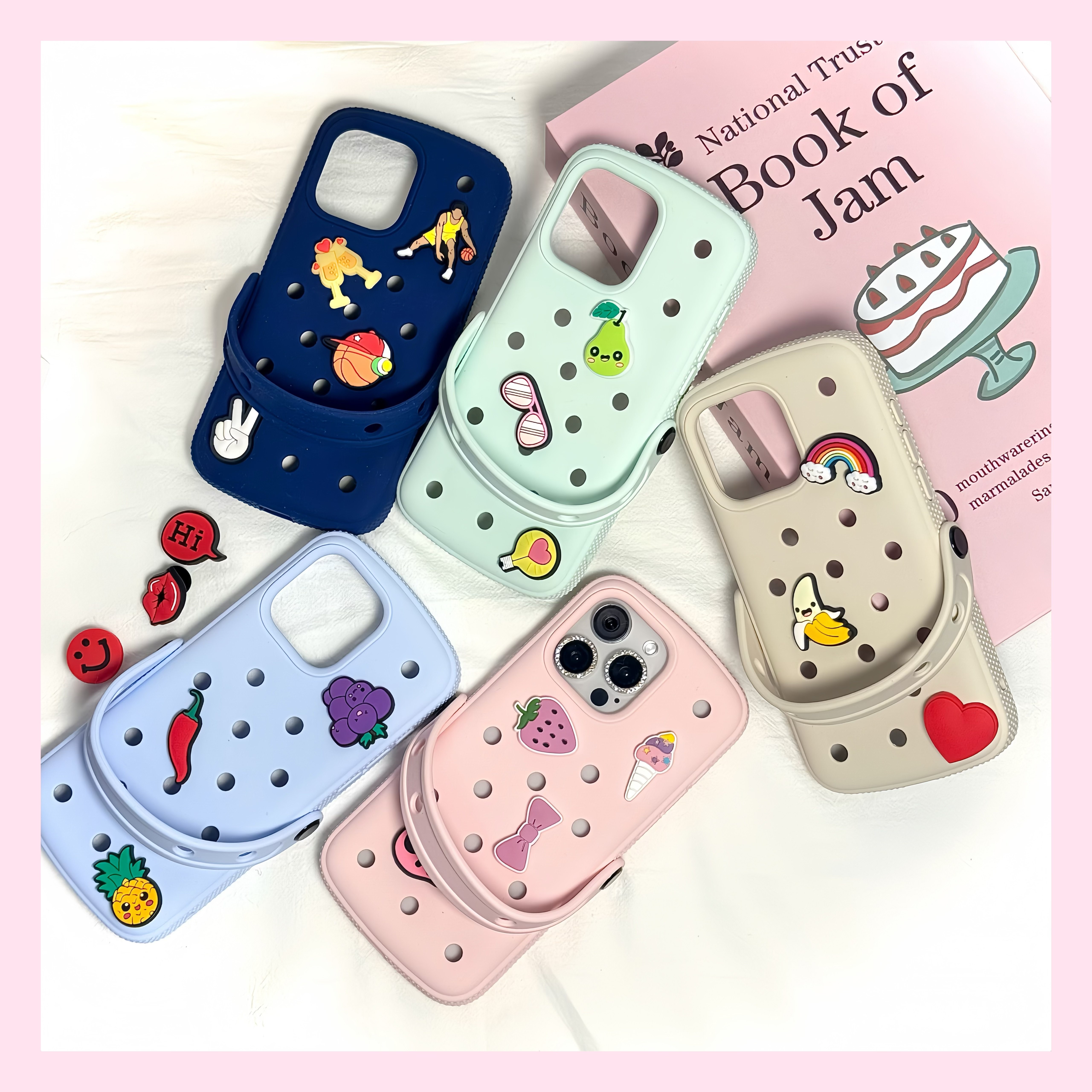 美壳乐园公仔创意洞洞鞋手机壳镂空透气散适用于苹果13iphone16proMax14情侣趣味搞怪15拖鞋小清新硅胶全包