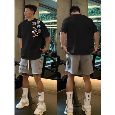 美式潮牌卡通印花短袖T恤男女夏季百搭宽松ins小众设计感半袖上衣