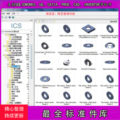标准件3D零件库solidworks，UG，CATIA，proe，Inventor，CAD