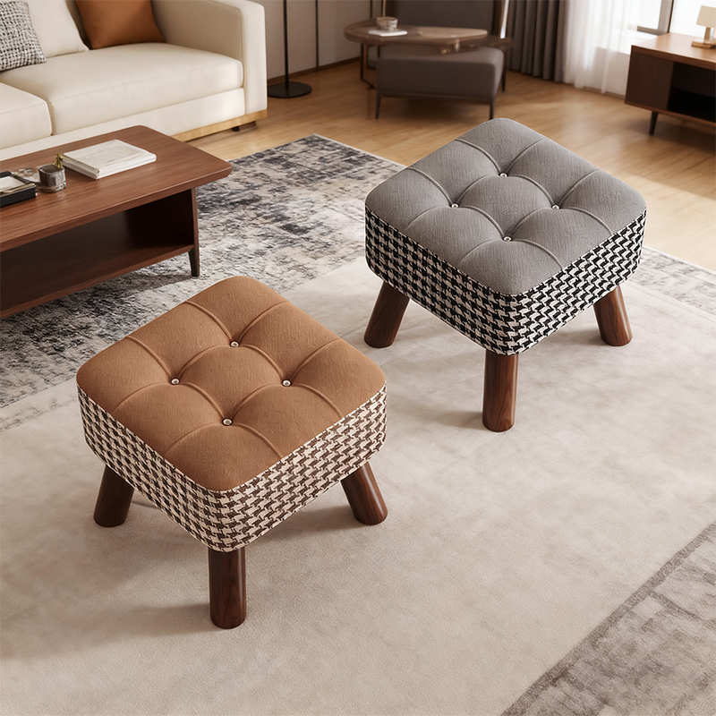 矮凳家用客厅软包沙发凳小凳子坐垫小板凳简约现代门口换鞋凳坐凳