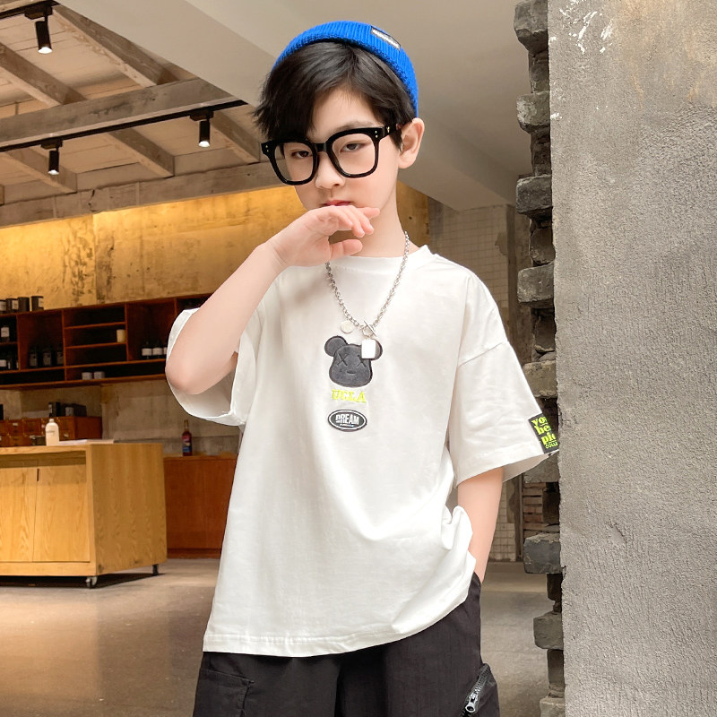 左西官方旗舰店童装男童短袖t恤夏装2026新款儿童纯棉夏款上衣男