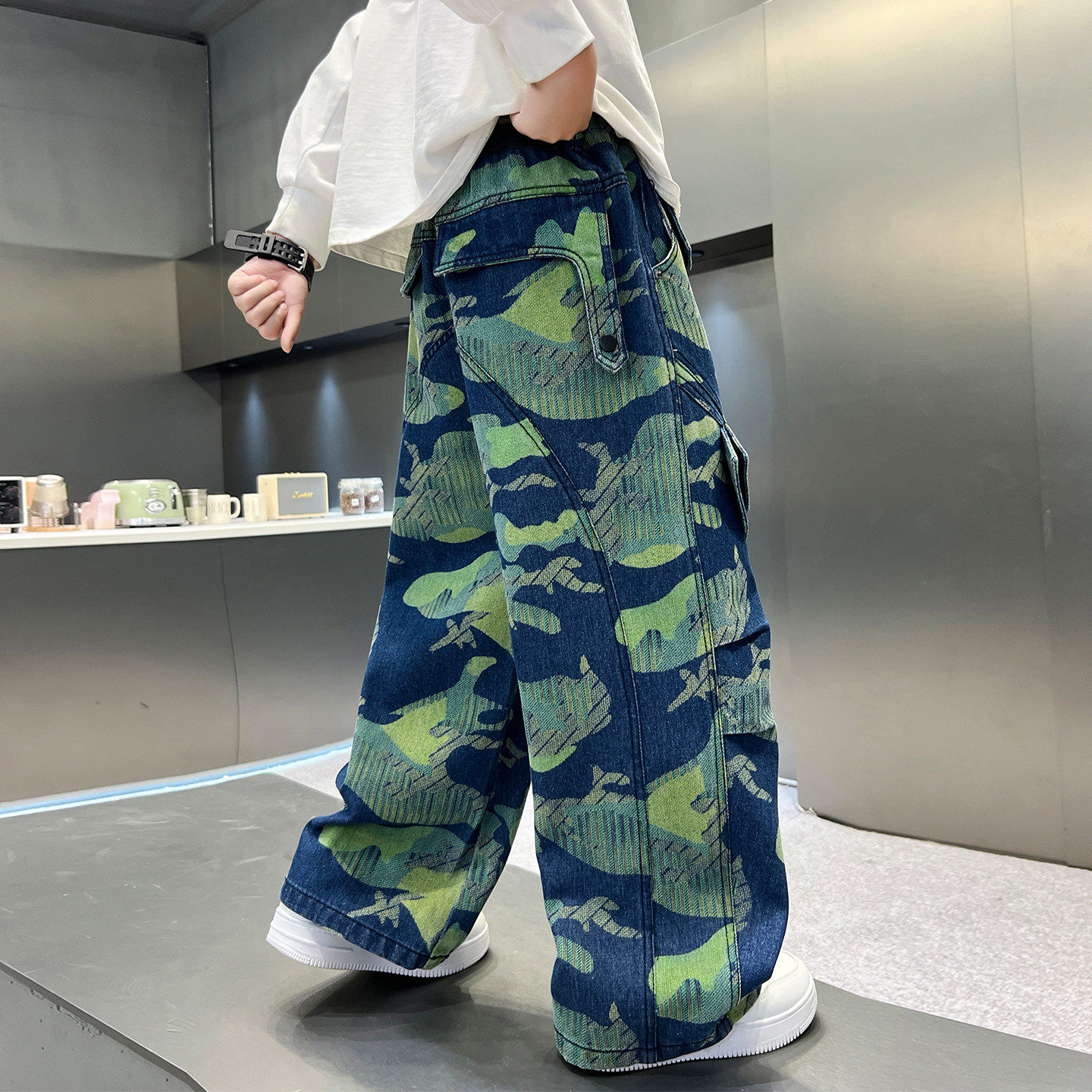 左西风云儿童套装男童春秋款工装裤子2026新款春季休闲中大童春装