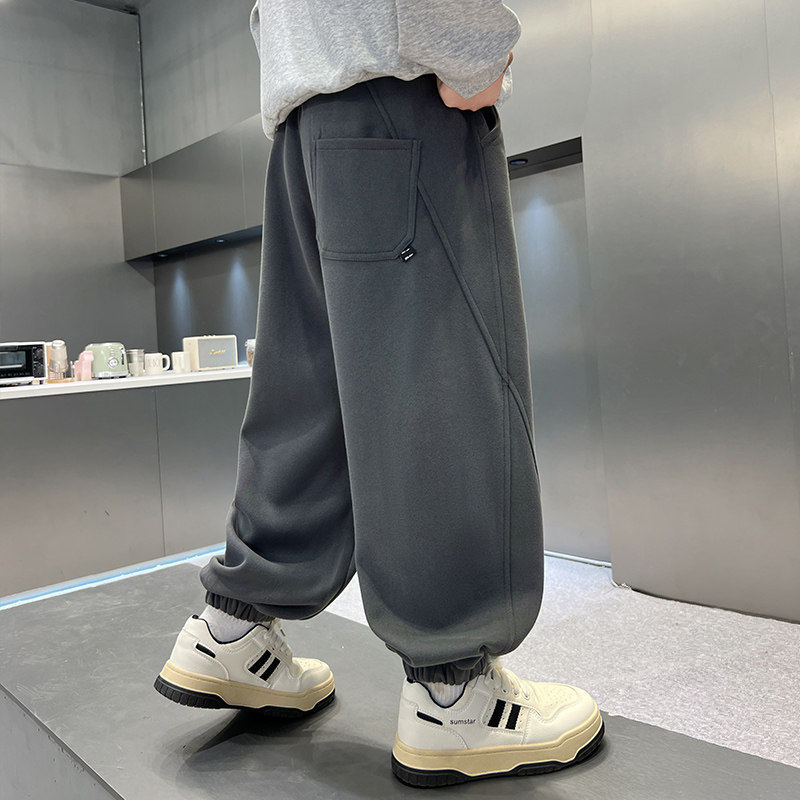 左西风云儿童装男童春秋款裤子2026新款春装春季运动卫裤中大童男