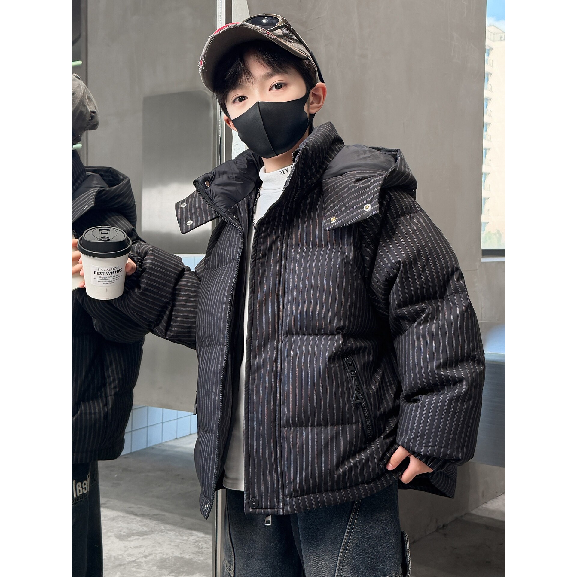 左西官方旗舰店男童冬装羽绒棉服2026新款中大儿童秋冬款冬季棉袄