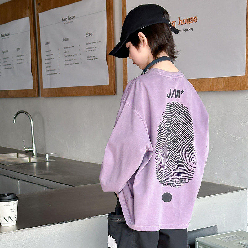 左西风云儿童装男童春装长袖T恤春秋2026新款打底衫纯棉体恤卫衣