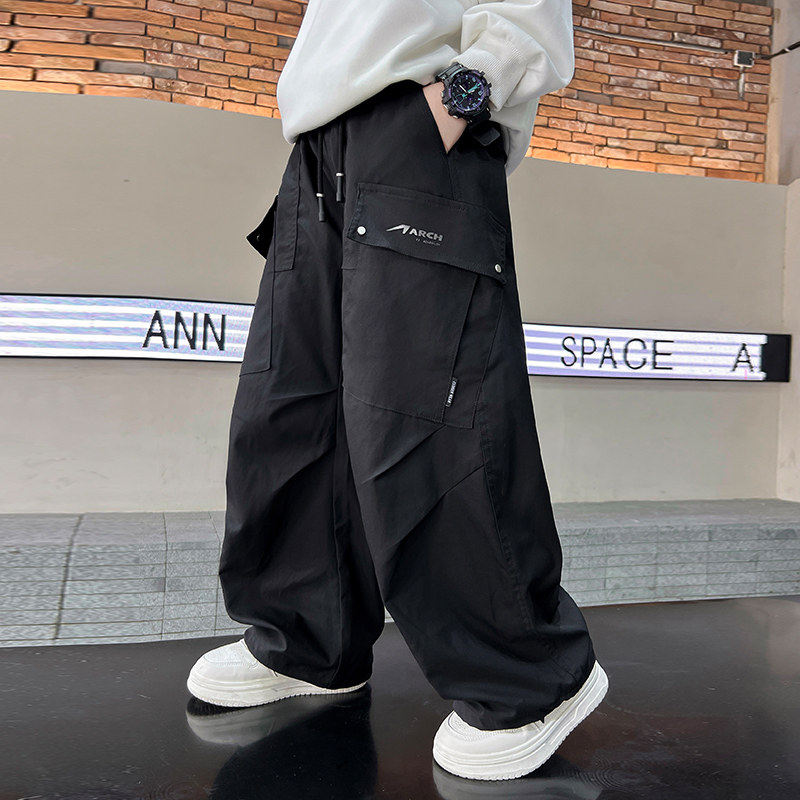 左西风云儿童套装男童春秋款工装裤子2026新款春季春装男孩休闲中