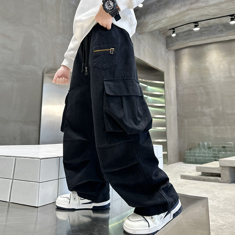 左西风云儿童套装男童春秋款工装裤子2026新款男孩春装春季休闲中