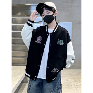 左西风云儿童装男童棒球服外套春秋款2026新款春季春装中大童帅洋