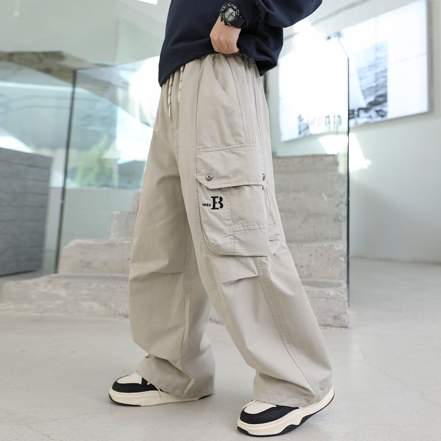 左西风云儿童套装男童春秋款工装裤子2026新款春季休闲男孩春装中