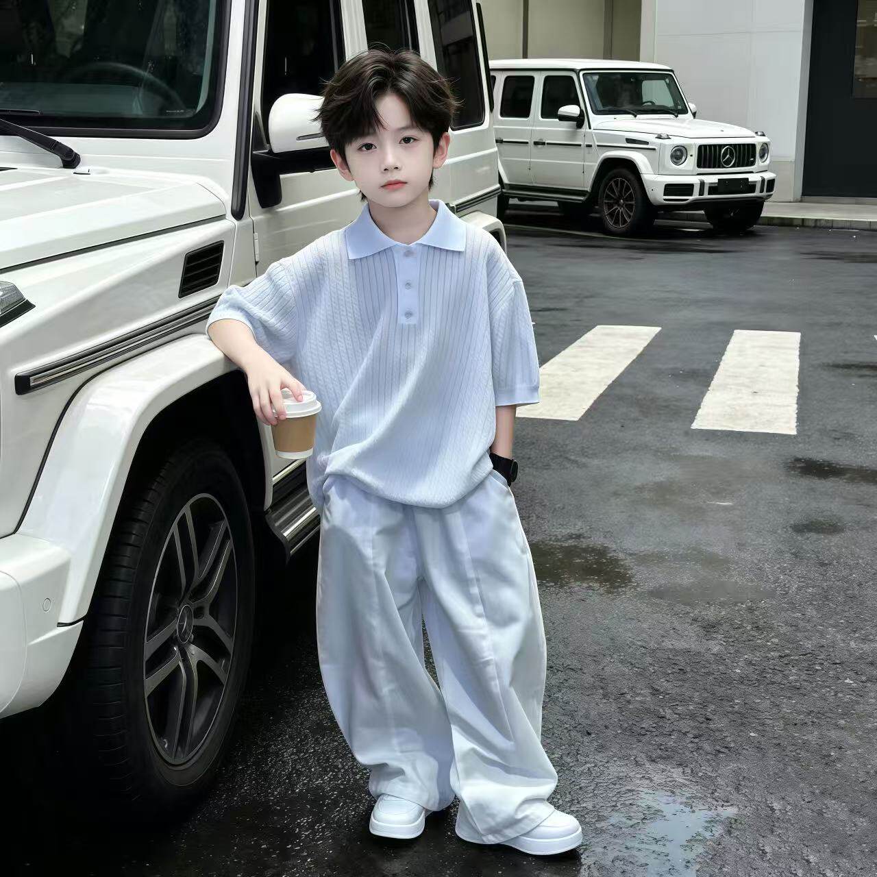 左西官方旗舰店童装男童夏装套装2026新款运动大童夏季男孩短袖夏