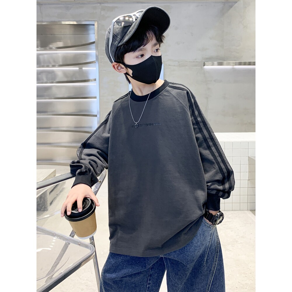 左西风云男童长袖T恤春秋款2026新款春装儿童内搭打底衫纯棉上衣