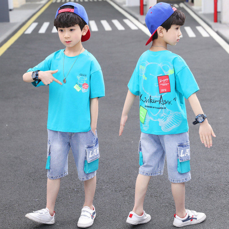左西官方旗舰店儿童装男童夏装套装2026新款夏季男孩中大童运动夏