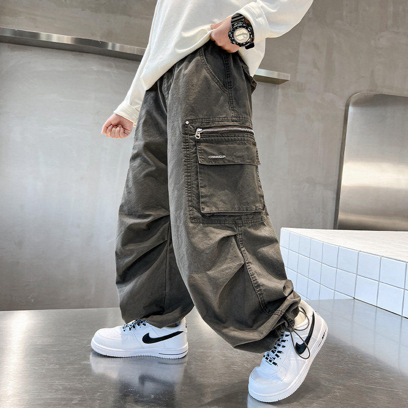 左西风云儿童套装男童春秋款工装裤子2026新款春装男孩中大童春季