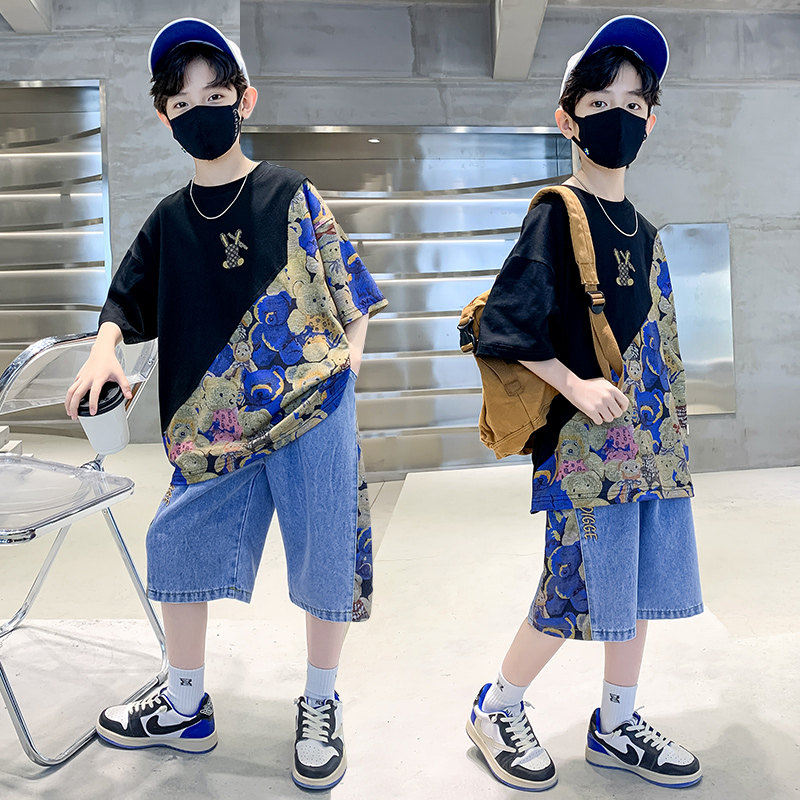左西官方旗舰店儿童装男童夏装套装2026新款夏款运动男孩夏季中大