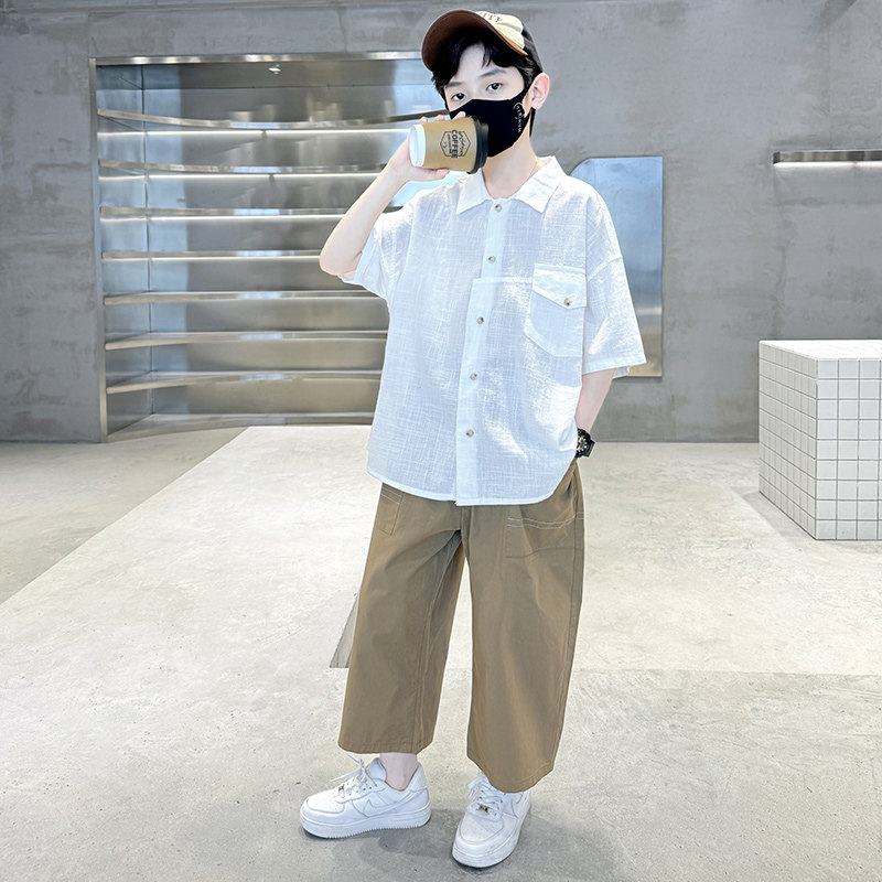 左西官方旗舰店男童夏装套装2026新款儿童装夏季运动夏款薄款男孩