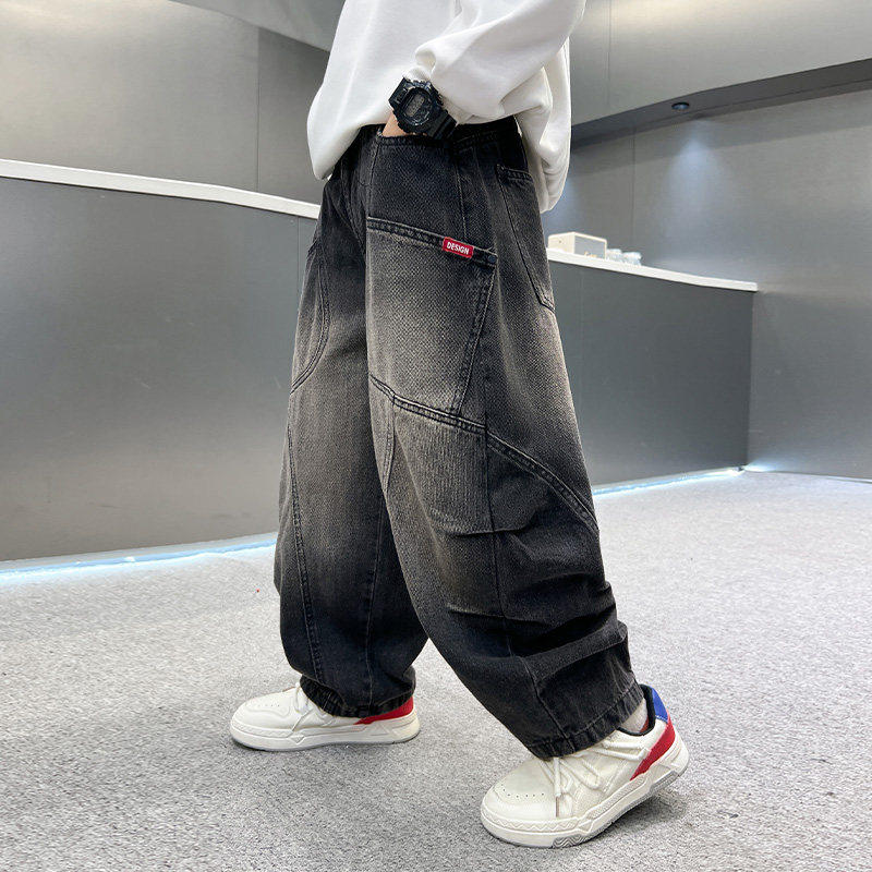 左西风云儿童套装男童春秋款牛仔裤子2026新款春装中大童男孩春季