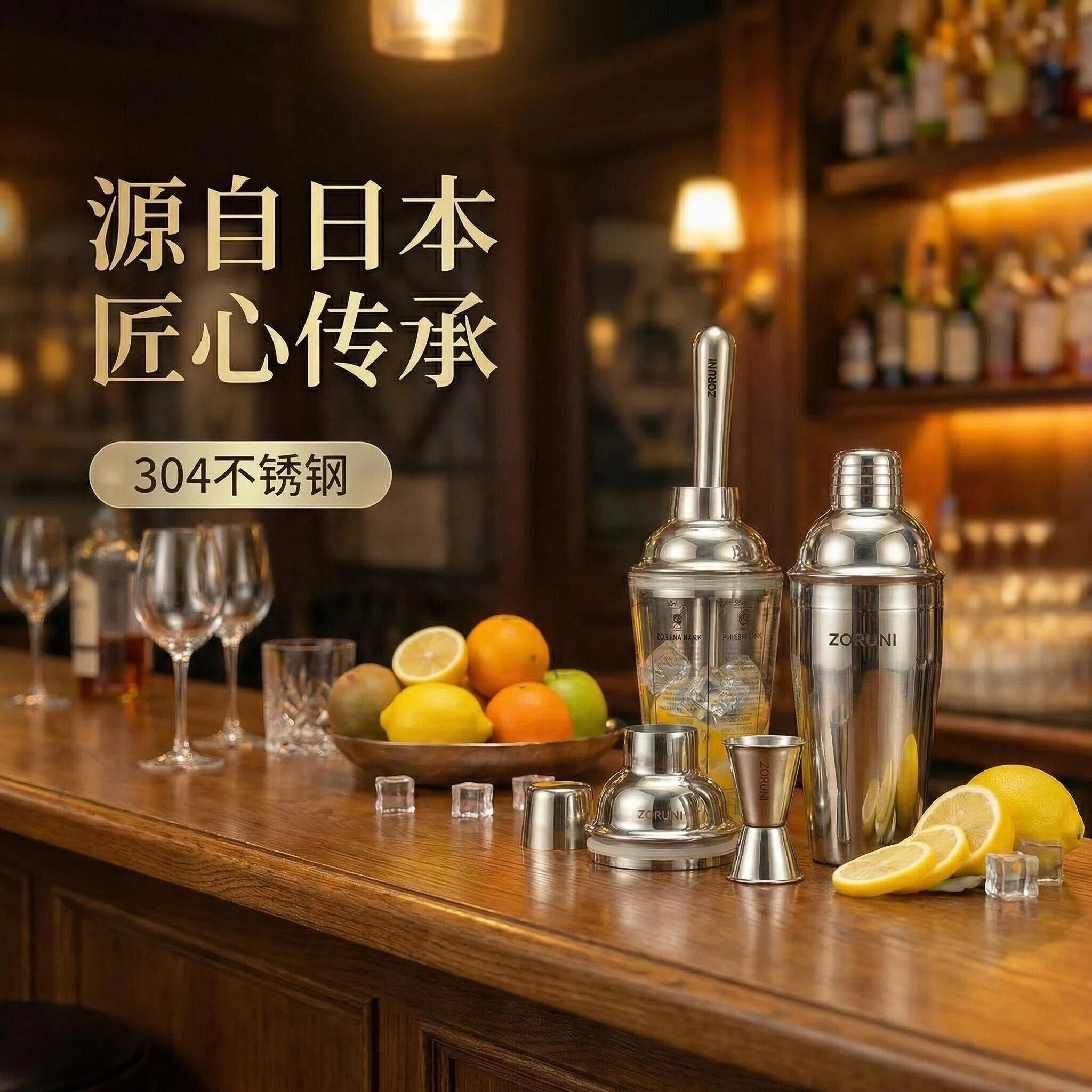 日本2026雪克杯一套家用shake杯手打柠檬茶工具捣汁棒调酒器套装