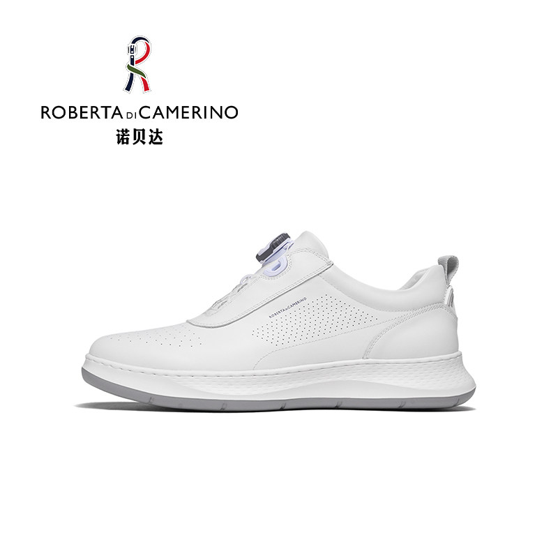 诺贝达春夏新款商务休闲鞋男士真皮软底透气轻质户外易穿脱运动鞋