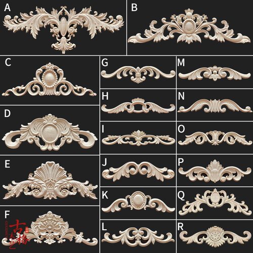 东阳木雕角花欧式贴花家具