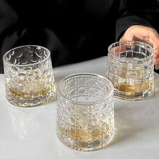 ins酒杯颜值家用创意高水杯玻璃杯设计感咖啡杯饮料果汁