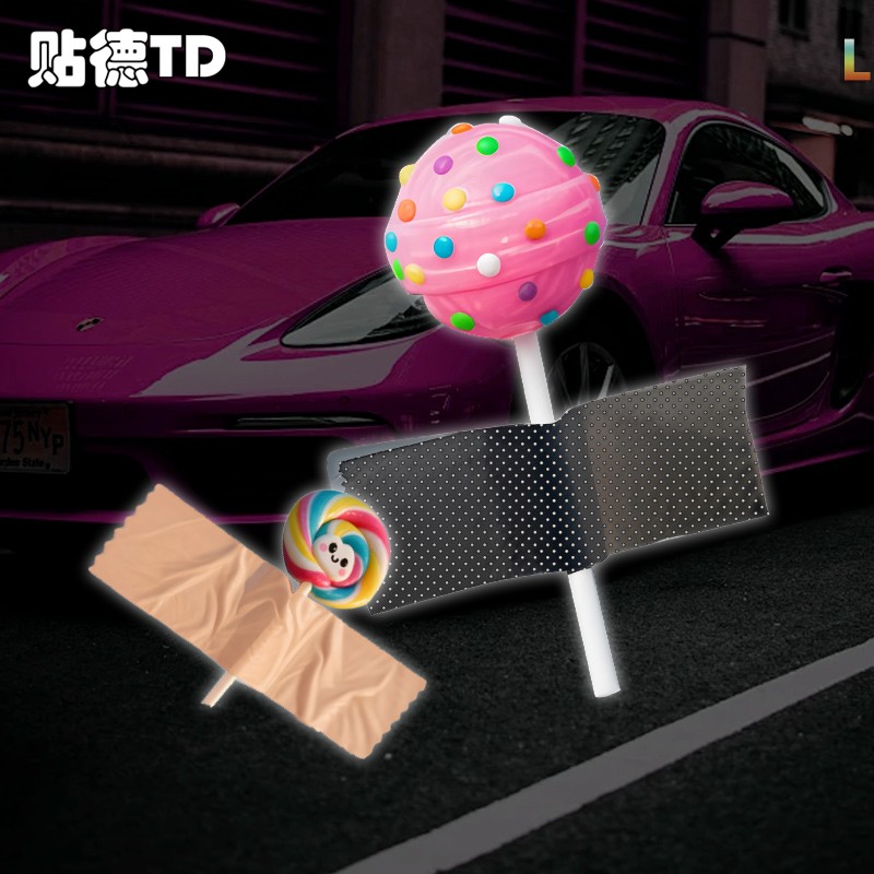 心情切片系列胶贴棒棒糖趣味反光贴手机平板汽车车身装饰贴静电贴