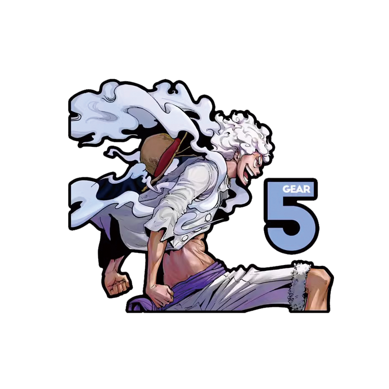 海贼王路飞5档动漫汽车贴纸机箱汽车装饰贴/反光贴