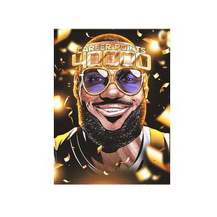 湖人队詹姆斯40000分得分王四4万分篮球反光划痕装饰汽车贴纸