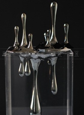 极简现代艺术创意水滴q工艺品摆件酒店样板房售楼处亚克力装饰品